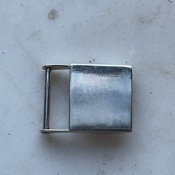 Vintage Solid Sterling Silver Belt Buckle - Picture 8 of 12
